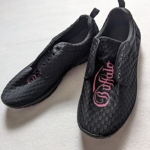 Custom Black And Pink Shoes